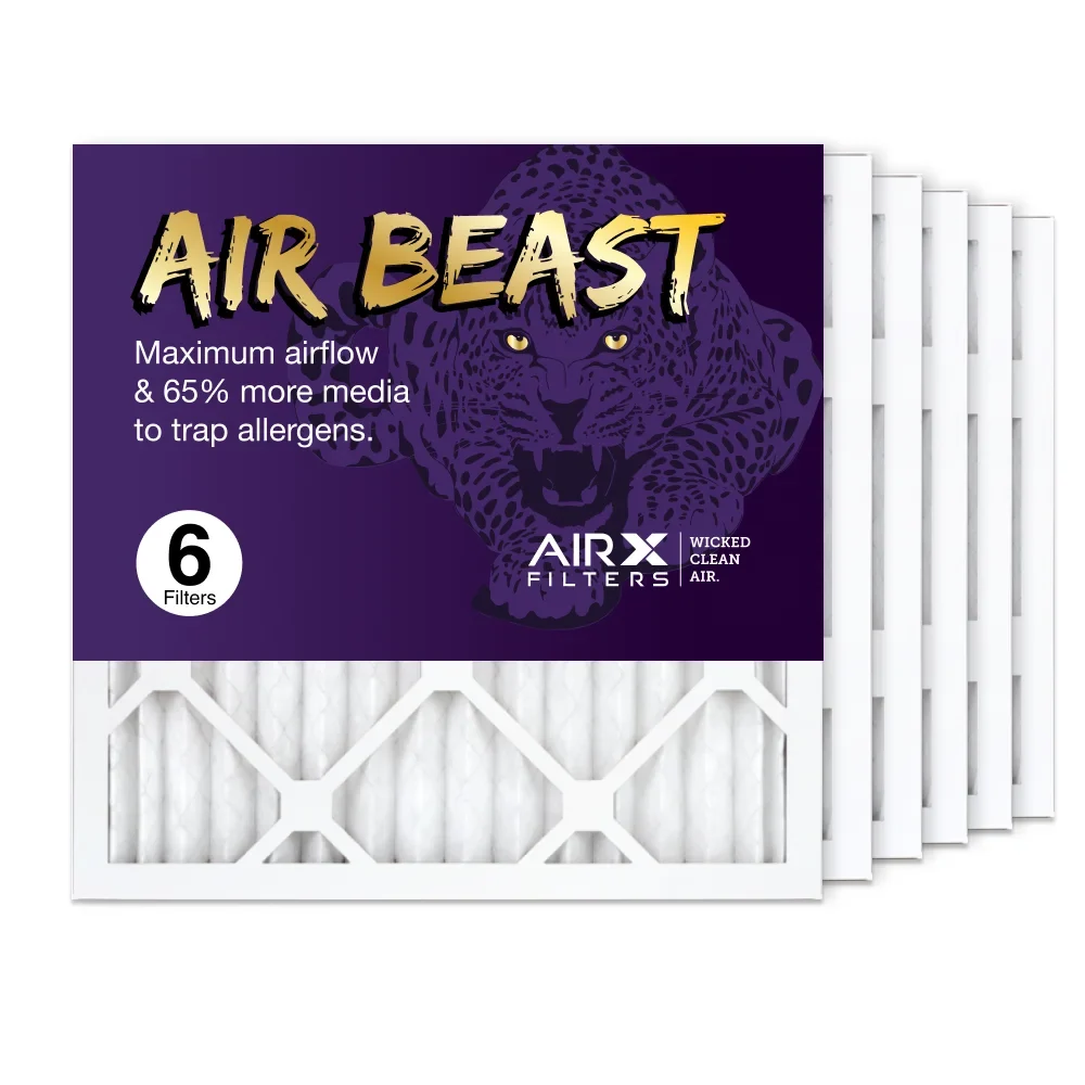 AIRx Filters 16x16x1 Air Filter MERV 11 Pleated HVAC AC Furnace Air Filter, Air Beast 6-Pack Made in the USizeA