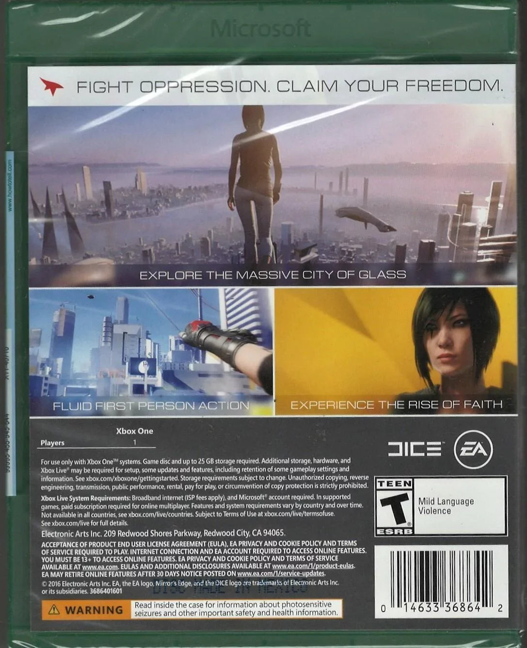 Mirror''s Edge Catalyst Xbox One (Brand New Factory Sizeealed USize Version) Xbox One,-0014633368642
