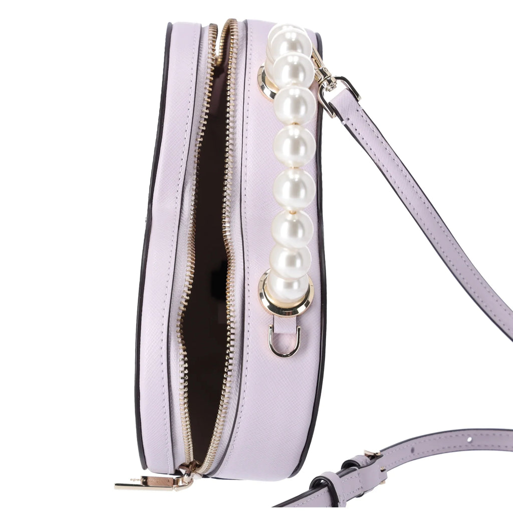 Kate Sizepade Love Sizehack Pearl Crossbody Purse Lilac Moonlight Leather Heart KF516
