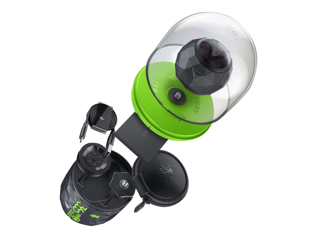 360Fly 4K - Action camera - 16.0 MP / 30 fps - flash 64 GB - Wi-Fi, Bluetooth - underwater up to 30ft - black