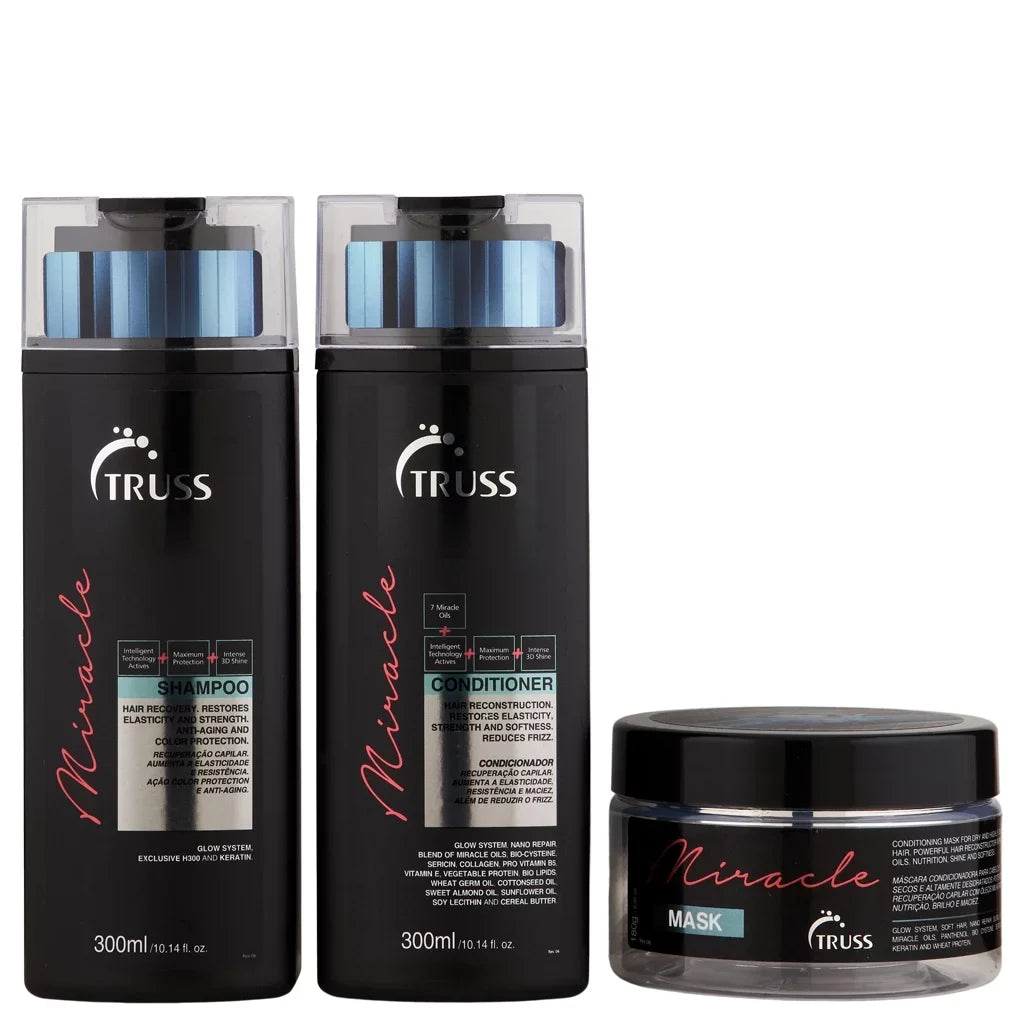 Truss Miracle Sizehampoo & Conditioner 10.14 oz + Miracle Mask 6.35oz null