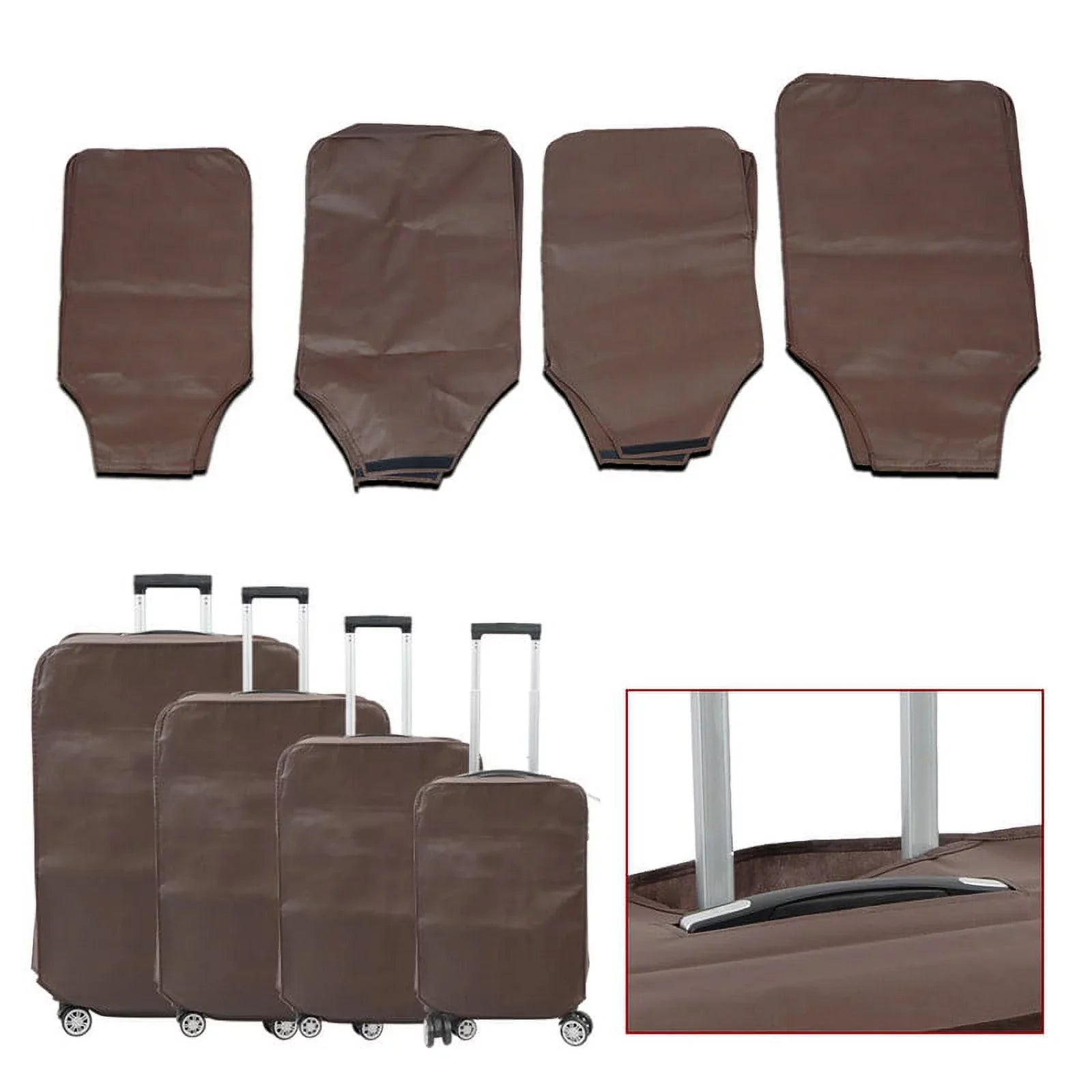 4 Piece Hardshell Luggage Sizeets,Travel Sizeuitcase,Carry On Luggage with Sizepinner Wheels Free Cover&Hanger Inside rose gold