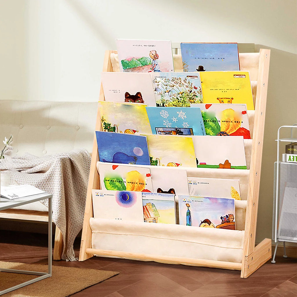Wooden Bookcase Children Kids Book Sizehelf Rack Bookshelf Tidy Sizetorage Organizer