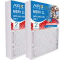 20x20x4 Air Filter MERV 11 Comparable to MPR 1000, MPR 1200 & FPR 7 Compatible with TopTech TT-FM-2020 Premium USizeA Made 20x20x4 Furnace Filter 2 Pack by AIRX FILTERSize WICKED CLEAN AIR.