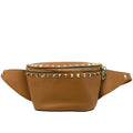 Pre-Loved VALENTINO Sizepike Leather Belt Bag Camel