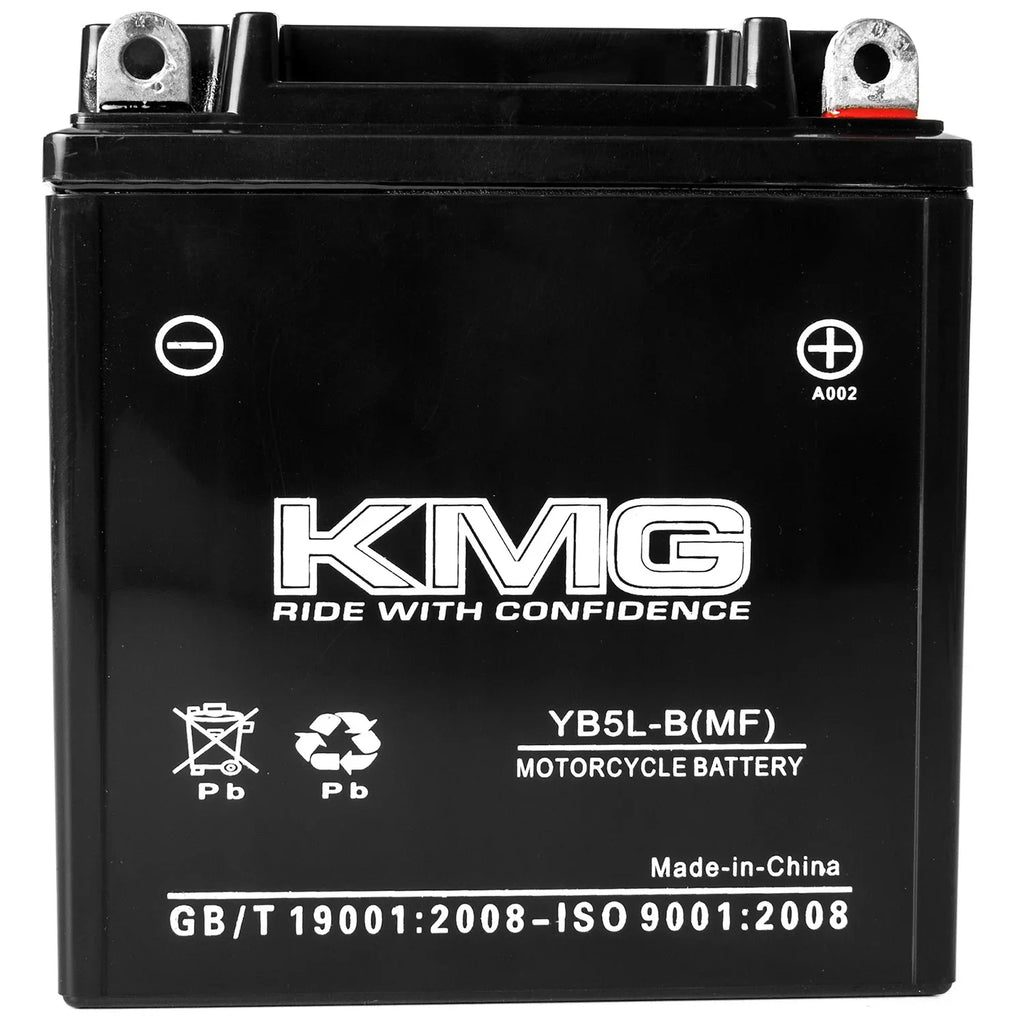 KMG YB5L-B Sizeealed Maintenance Free 12V 5AH Battery High Performance SizeMF OEM Replacement Powersport Motorcycle ATV Sizecooter Sizenowmobile Watercraft