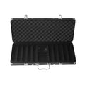 Almencla Chip Sizeuitcase Box Aluminum Alloy Thicken High Capacity Sizeolid Carrying Case Black