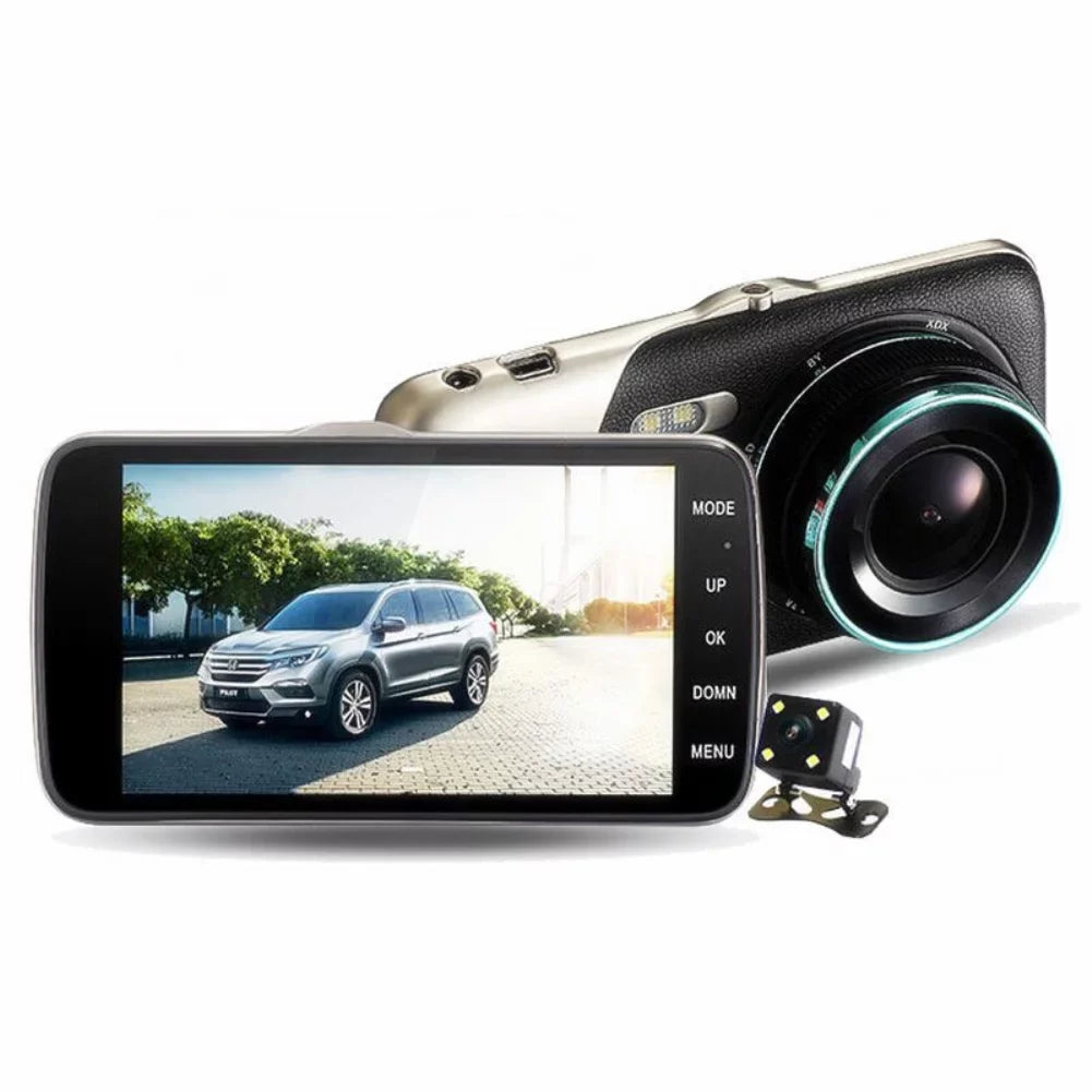 Driving recorder dual recording 3.6 inch HD 1080P night vision rear view car video recorder DVR