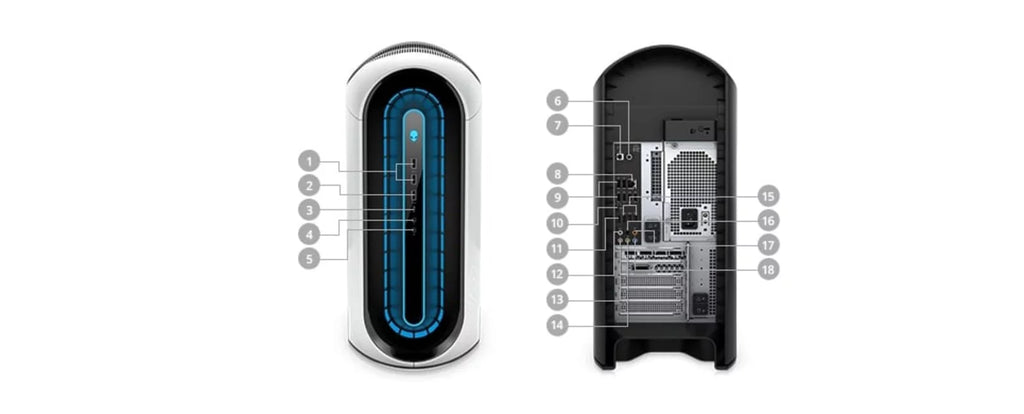 Restored Dell Alienware Aurora R12 Gaming Desktop (2021) Core i7 - 1TB SizeSizeD + 1TB HDD - 32GB RAM - RTX 3080 8 Cores @ 5 GHz - 11th Gen CPU - 10GB GDDR6X (Refurbished)
