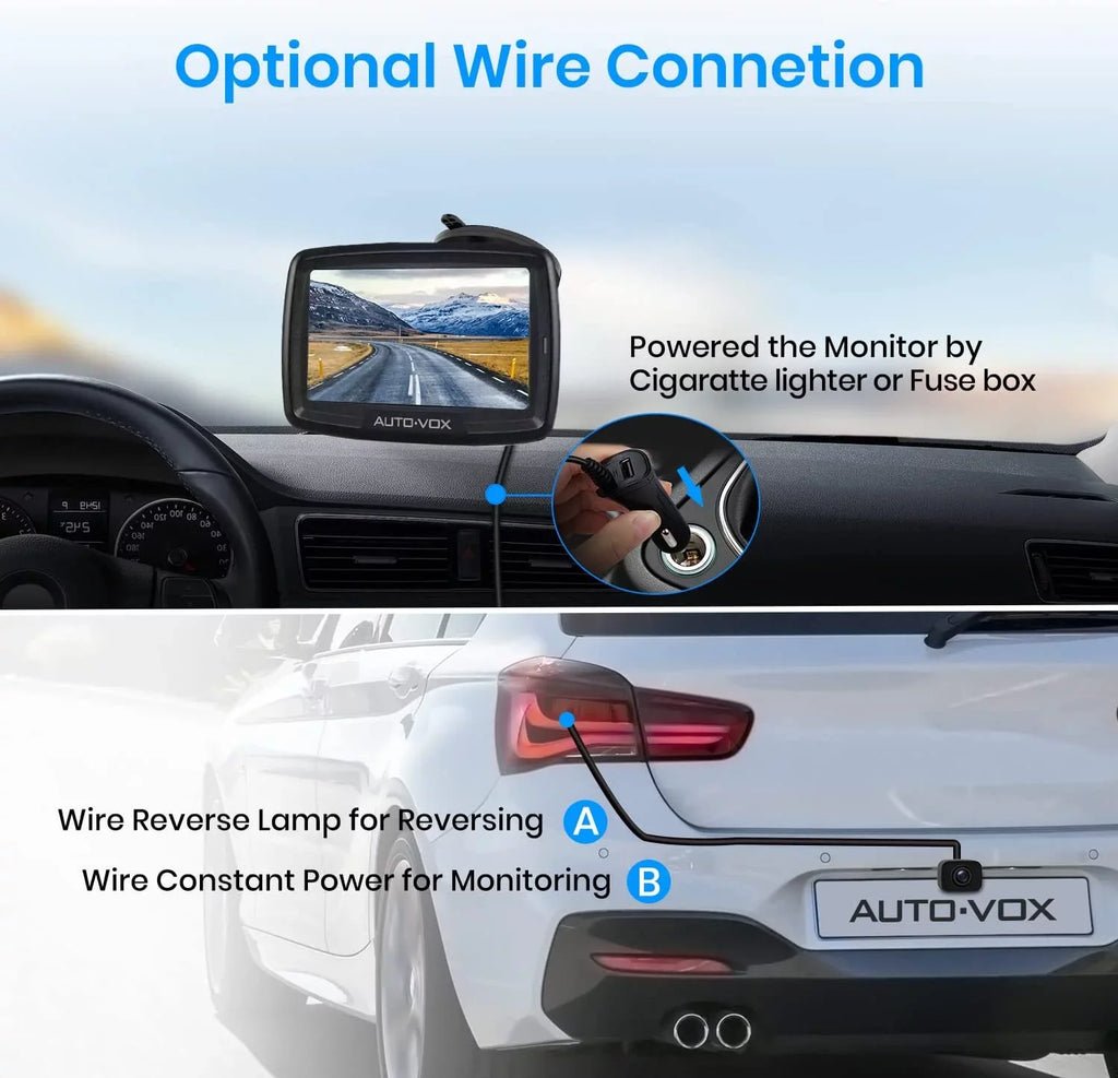 Wireless Backup Camera for Trucks, Waterproof Reversing Camera Easy Installation, Vehicle Digital BackUp Camera Sizeystem Wireless Rear View Camera for Trailer