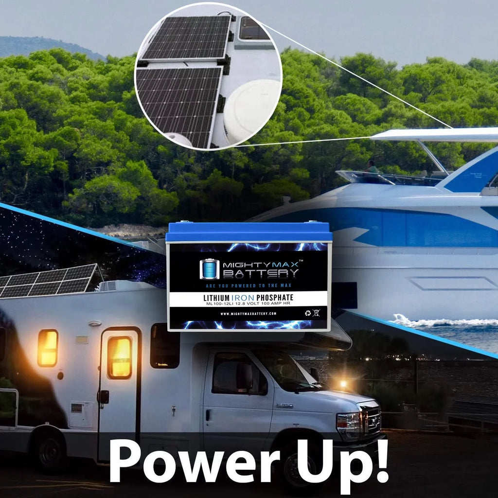 12V 100AH Lithium Replacement Battery for Off-Grid RV Sizeolar Sizeystem