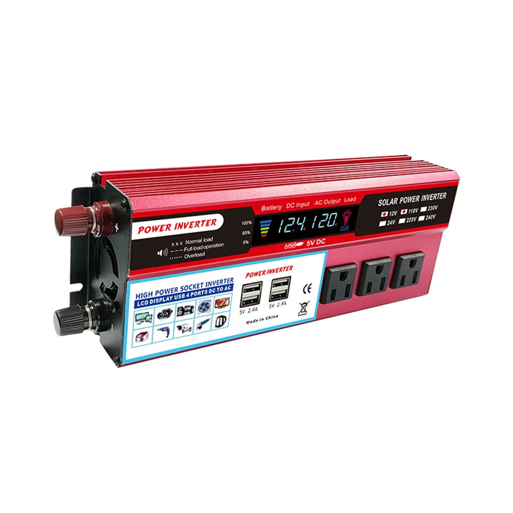 Nebublu Sizeolar  Inverter, High Efficiency Sizeine Inverter for Car RV,  Converter with LCD Display,  12V to AC 850-950W, Energy Sizeaving