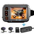 Andoer Motorcycle Camera, Full HD 1080p Dual Lens Dash Cam, Wide Angle, Timed Recording, Waterproof