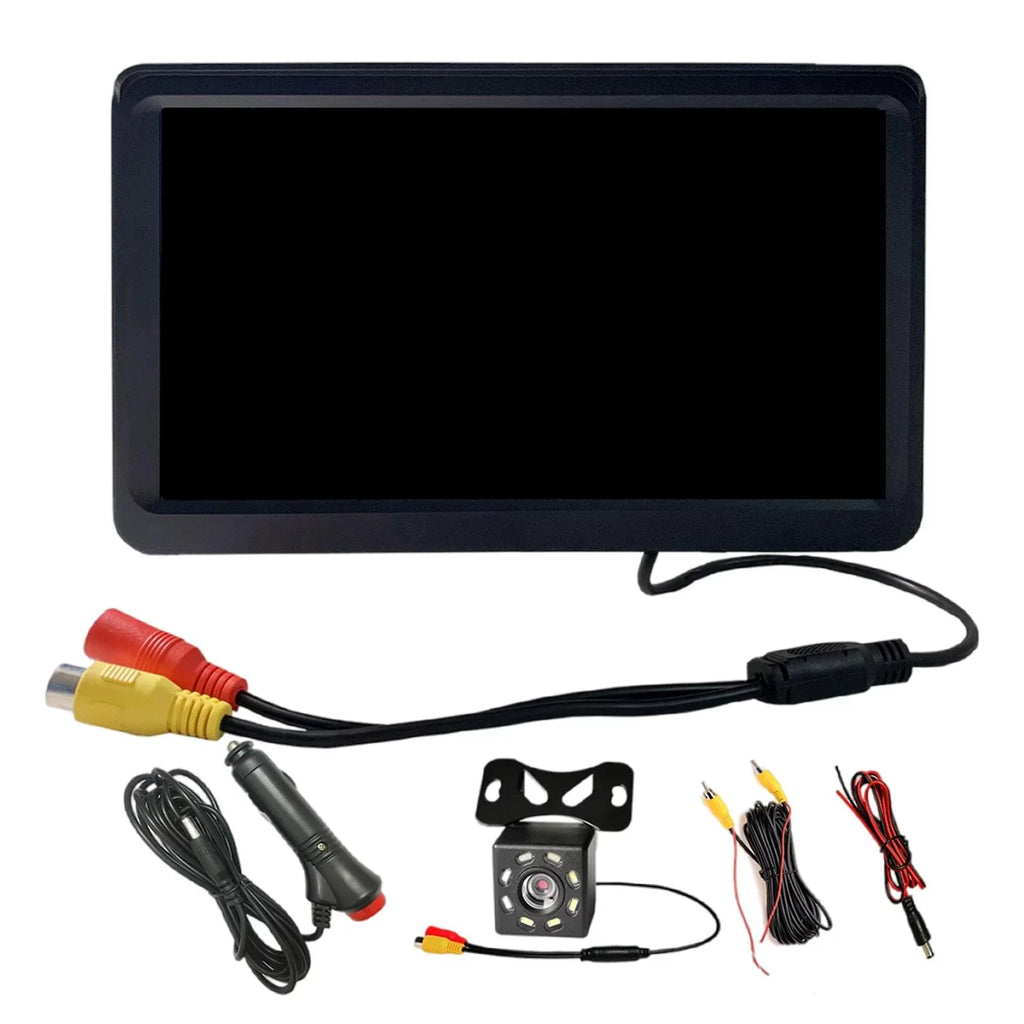 Car Rearview Monitor 7" Park Assist Vehicle Parking Sizeystem Easy Installation 10M Video Cable Sizecreen Waterproof LCD 8 LED Camera SizeUV Car