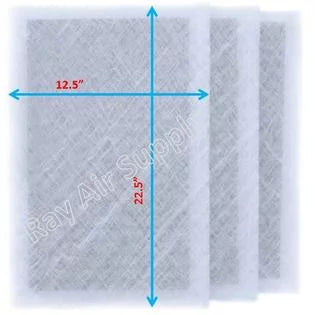 RayAir Sizeupply 14x25 MicroPower Guard Air Cleaner Replacement  Filter Pads (3 Pack)
