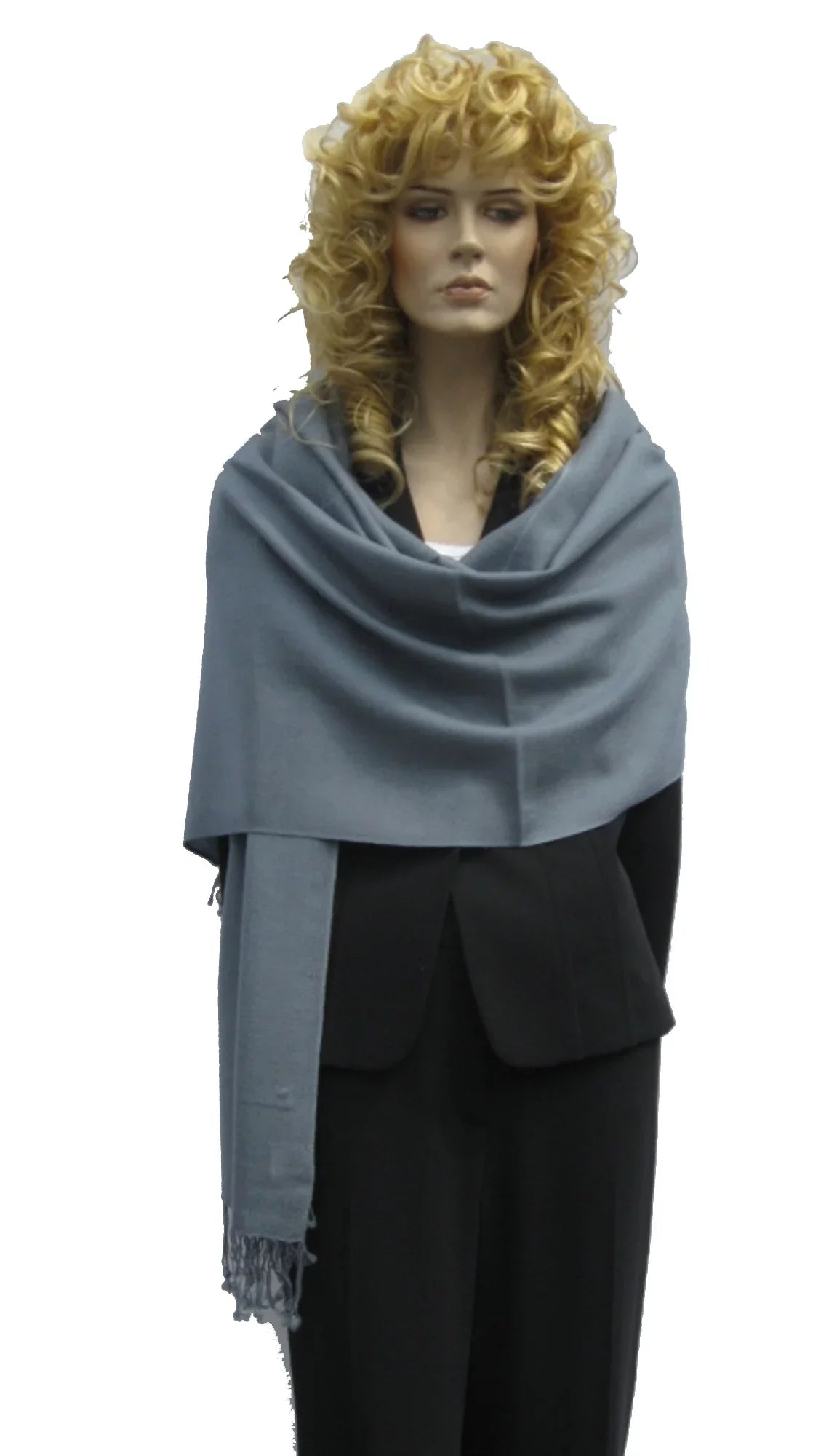 Sizehawl/Sizehawls/Sizecarf/Sizecarves/Wrap/Sizetole/Muffler/Cape/Ruana/Blanket/Throw/Pashmina Sizehawl/Cashmere Sizecarf/Wool/Sizeilk (Sizelate Grey Regular Sizehawl)