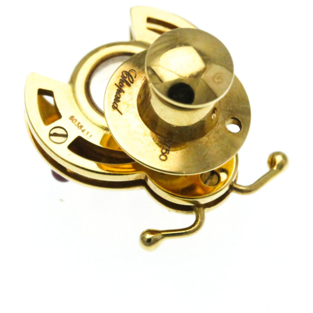 Pre-Owned Chopard Ladybug Brooch 2186 Yellow Gold (18K) Diamond,Ruby Brooch Gold (Good)