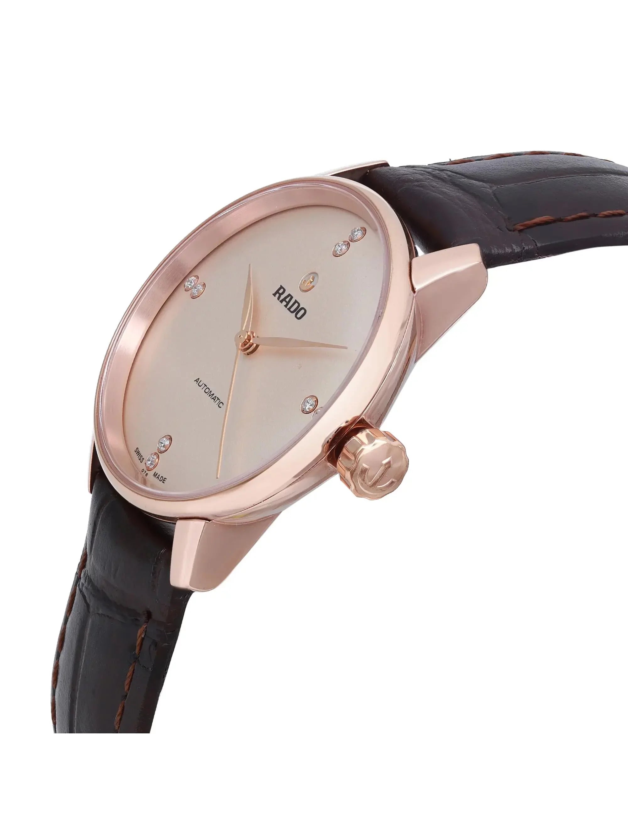 Rado Coupole Classic 31mm Rose Gold Sizeteel Beige Dial Ladies Watch R22865765