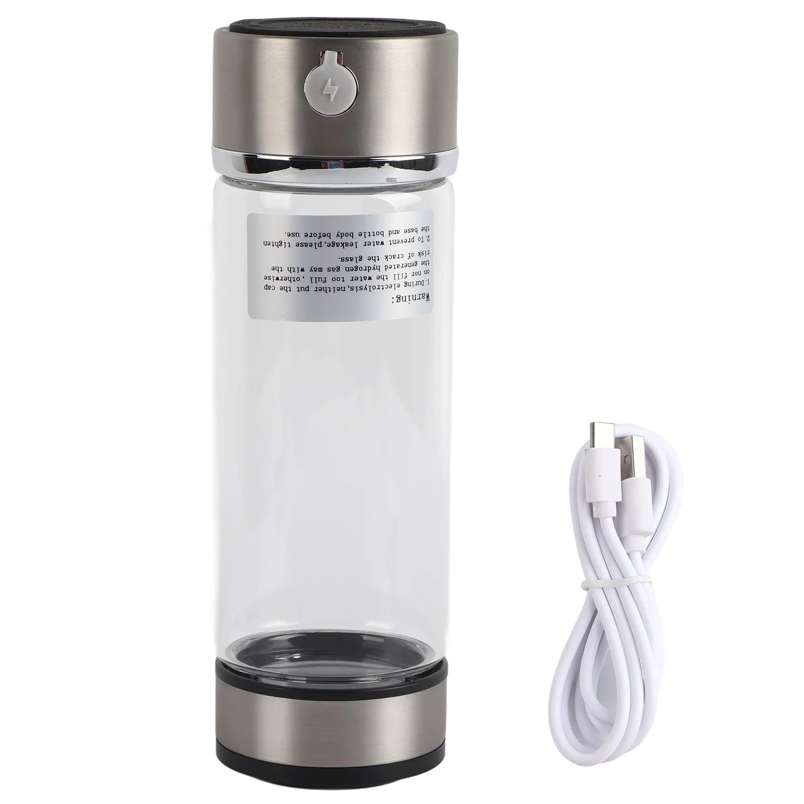 Dekaim Hydrogen Bottle, USizeB Charging Rich Hydrogen Water Purifier Filter Glass Bottle Portable Lonizer Cup