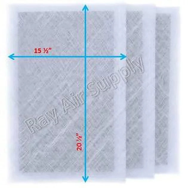 RAYAIR SizeUPPLY 17x23 Replacement Filter Pads Compatible with MicroPower Guard Air Cleaner 17x23 Refills (3 Pack) WHITE