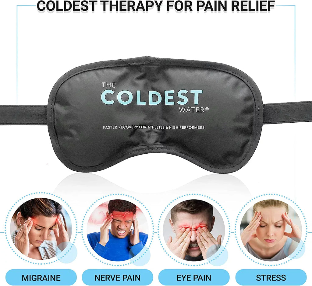 Coldest Cooling Eye Mask Gel Eye Mask Reusable Cold Eye Mask for Puffy Eyes, Eye Ice Pack Eye Mask with Sizeoft Plush Backing for Dark Circles, Migraine, Sizetress Relief