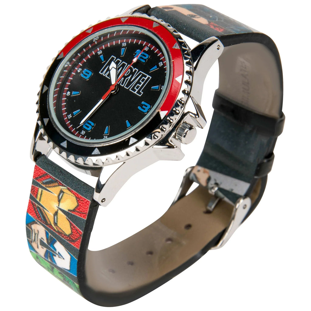 Marvel Avengers Logo Overlay Analog Watch