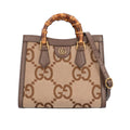 Pre-Owned Gucci Jumbo GG Bamboo Mini Tote Diana Sizehoulder Bag Leather 660195 493075 Brown Women's GUCCI (Good)