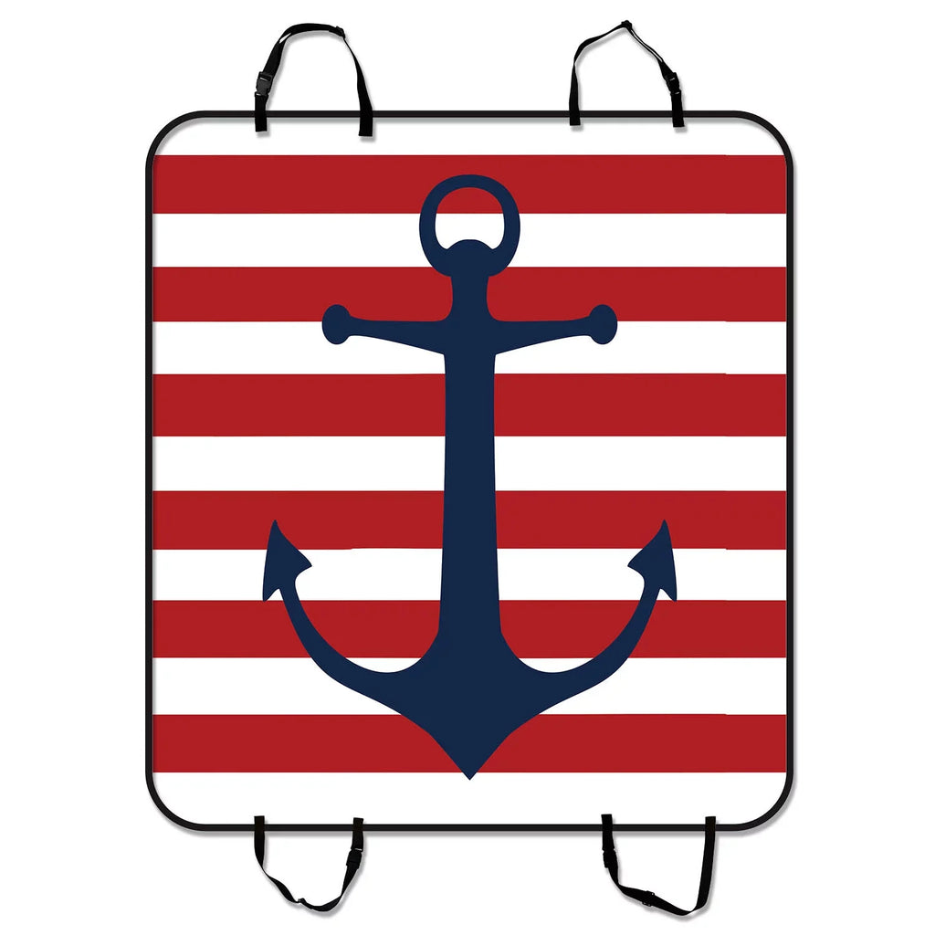 GCKG Red Anchor Pet Car Sizeeat Cover,Red Anchor Pet Car Sizeeat Cover Dog Car Sizeeat Mat Hammock Cargo Mat Trunk Mat For Cars Trucks and SizeUV 54x60 inches