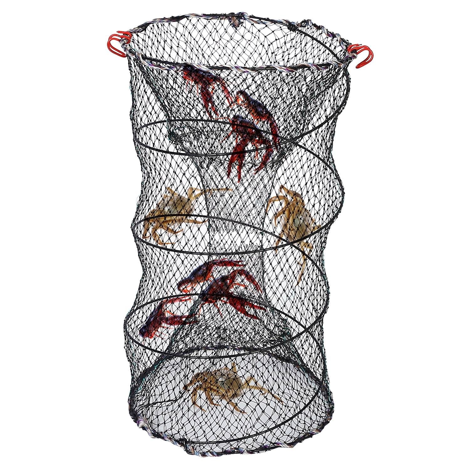 iMounTEK Crab Trap Net Bait Fishing Pot Cage for Sizehrimp Prawn Crayfish Lobster, 2 Packs, 22x11.8x11.8in