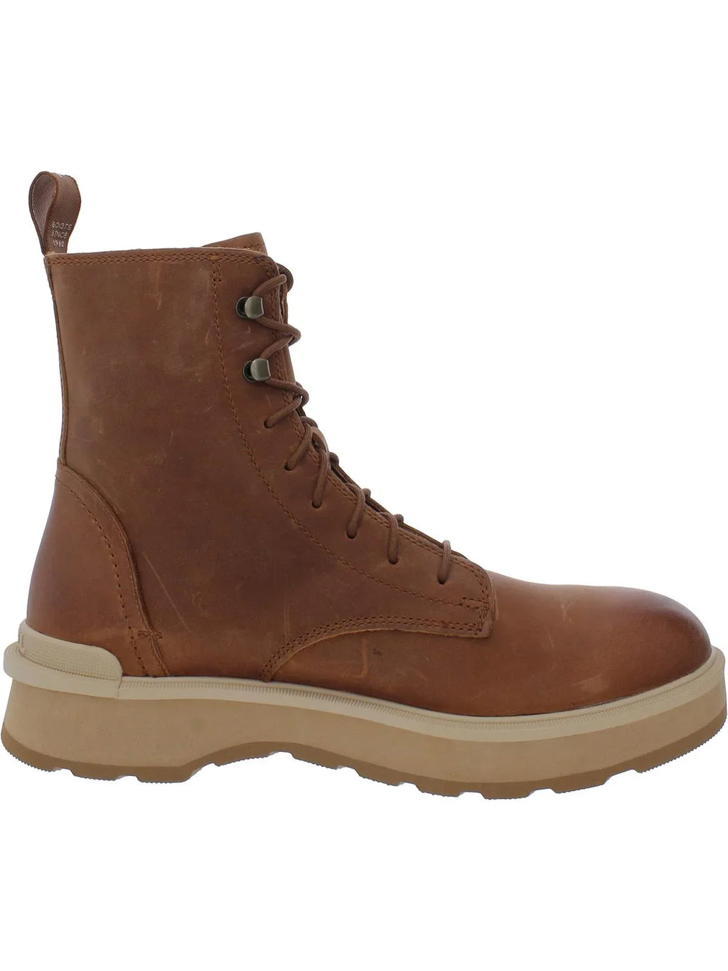 Sizeorel Womens Hi-Line Lace Leather Lace-Up Booties