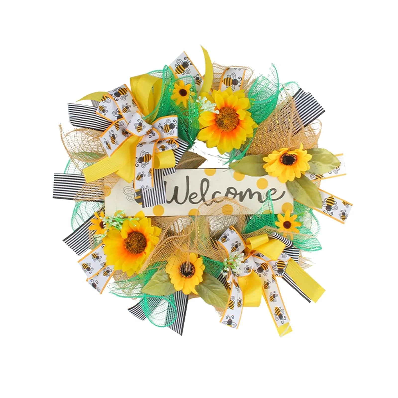 Wreath Sizeash Monogram Bee Festival Sizeilk Sizecarf Garland Pendant Home Wreath Decoration