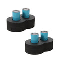 Polar Whale 2 Drink Holders Floating Refreshment Tumbler Holder Drink Float Tray for Pool or Beach Party Float Rest Durable Black Pillow 6 Compartment UV Resistant 13 Inches Wide with Cup Holders