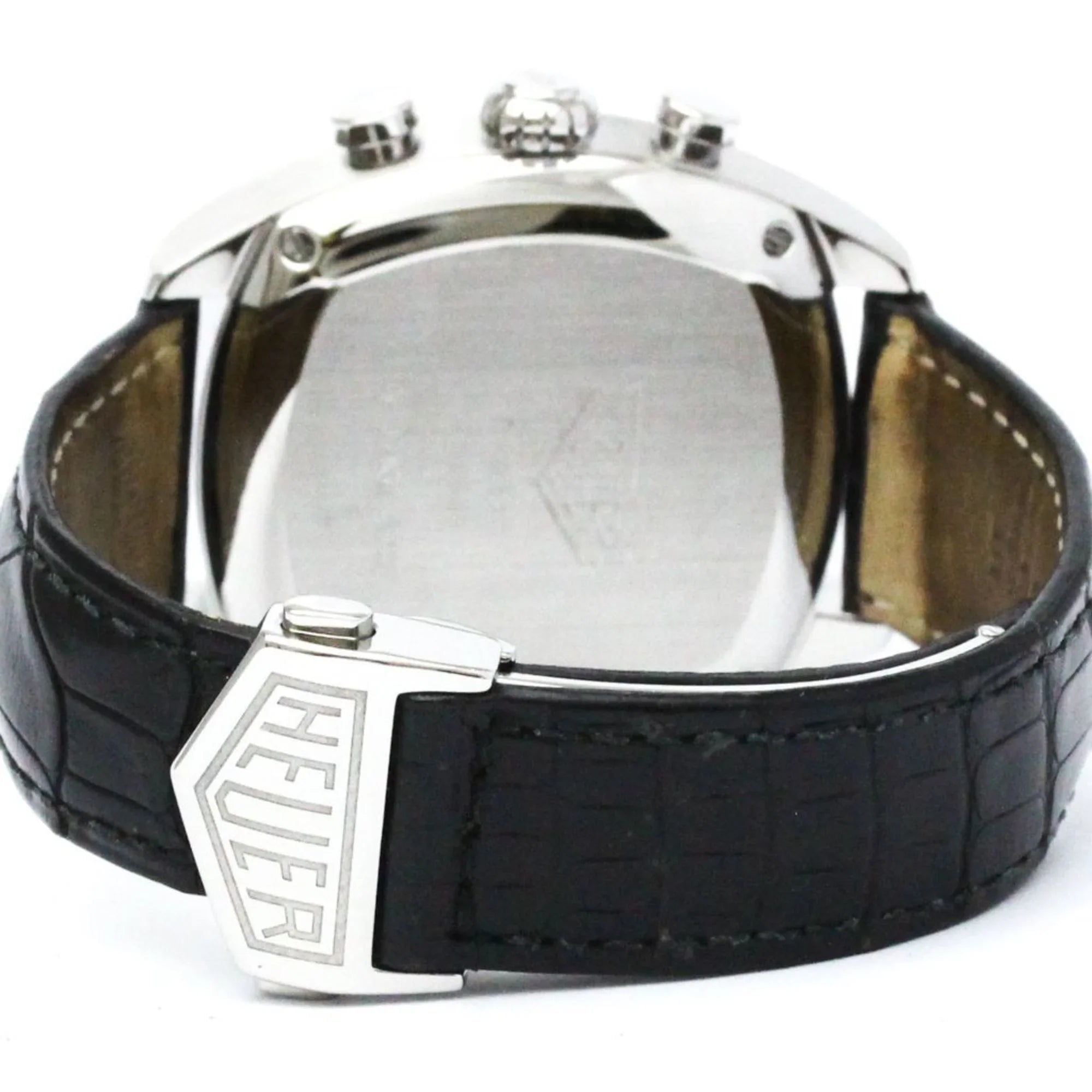 Pre-Owned Polished TAG HEUER Monza Chronograph Sizeteel Automatic Mens Watch CR2110 BF568307 (Good)