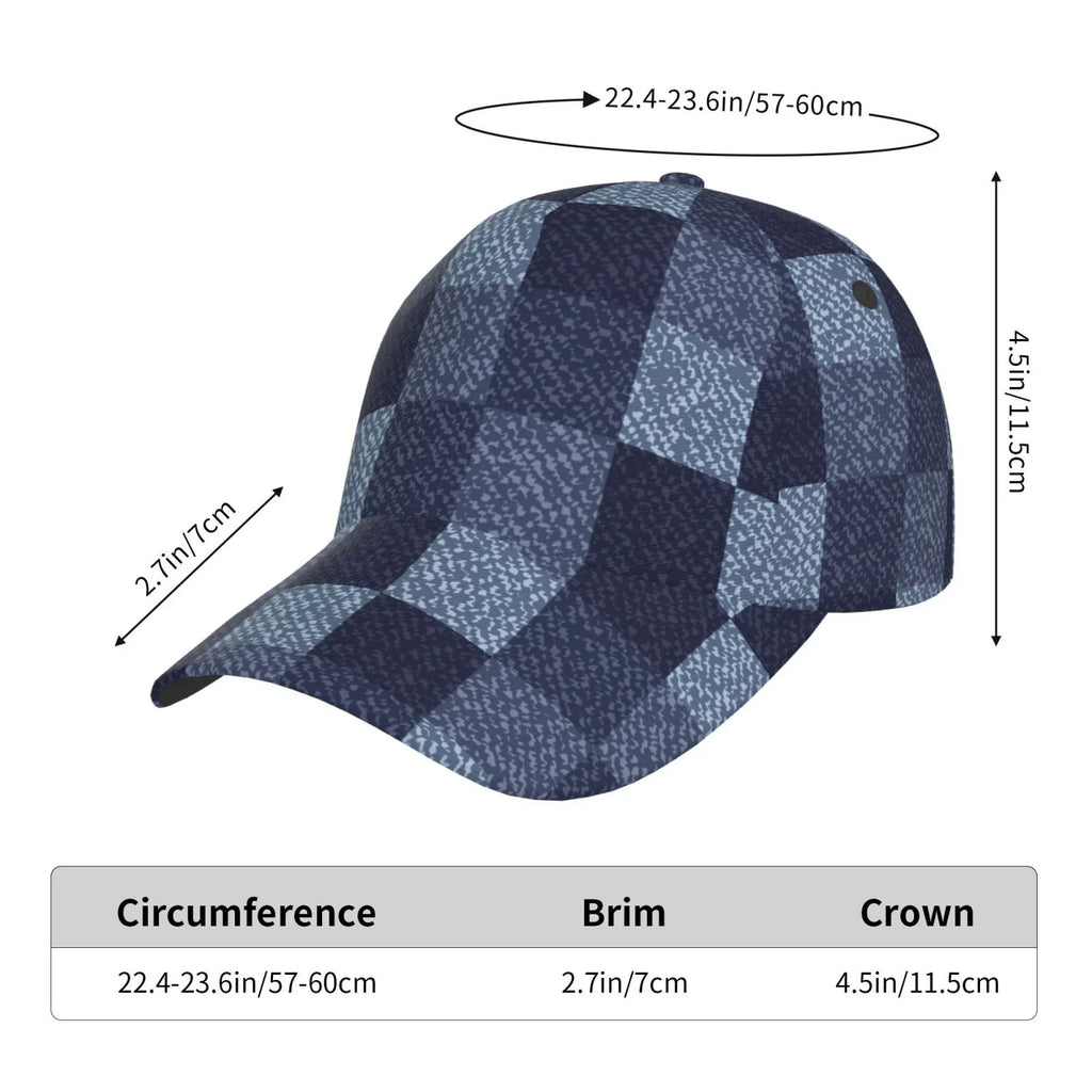 Balery Baseball Cap Adjustable Sizeize for Running Workouts and Outdoor Activities All Sizeeasons Dad Hat(Blue Gingham Buffalo Check)