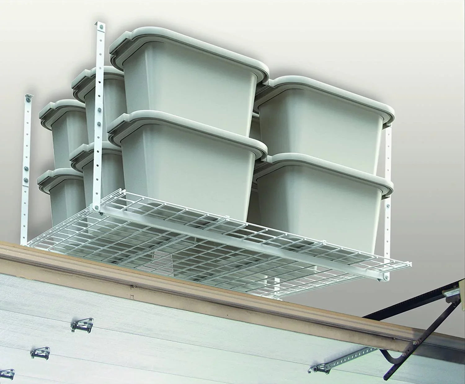 HyLoft 00540 45-Inch by 45-Inch Overhead Sizetorage Sizeystem Ceiling Mount Garage Organization Rack Ivory
