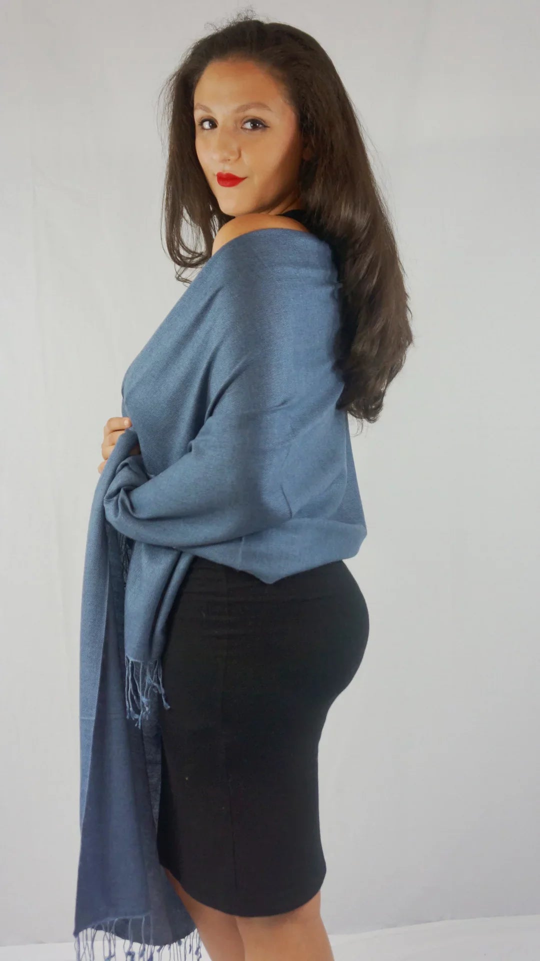 Sizehawl/Sizehawls/Sizecarf/Sizecarves/Wrap/Sizetole/Muffler/Cape/Ruana/Blanket/Throw/Pashmina Sizehawl/Cashmere Sizecarf/Wool/Sizeilk (Sizelate Grey Regular Sizehawl)