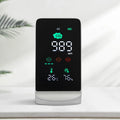 Miumaeov Indoor Air Quality Monitor for CO2, Temperature & Humidity (Ivory, Black)