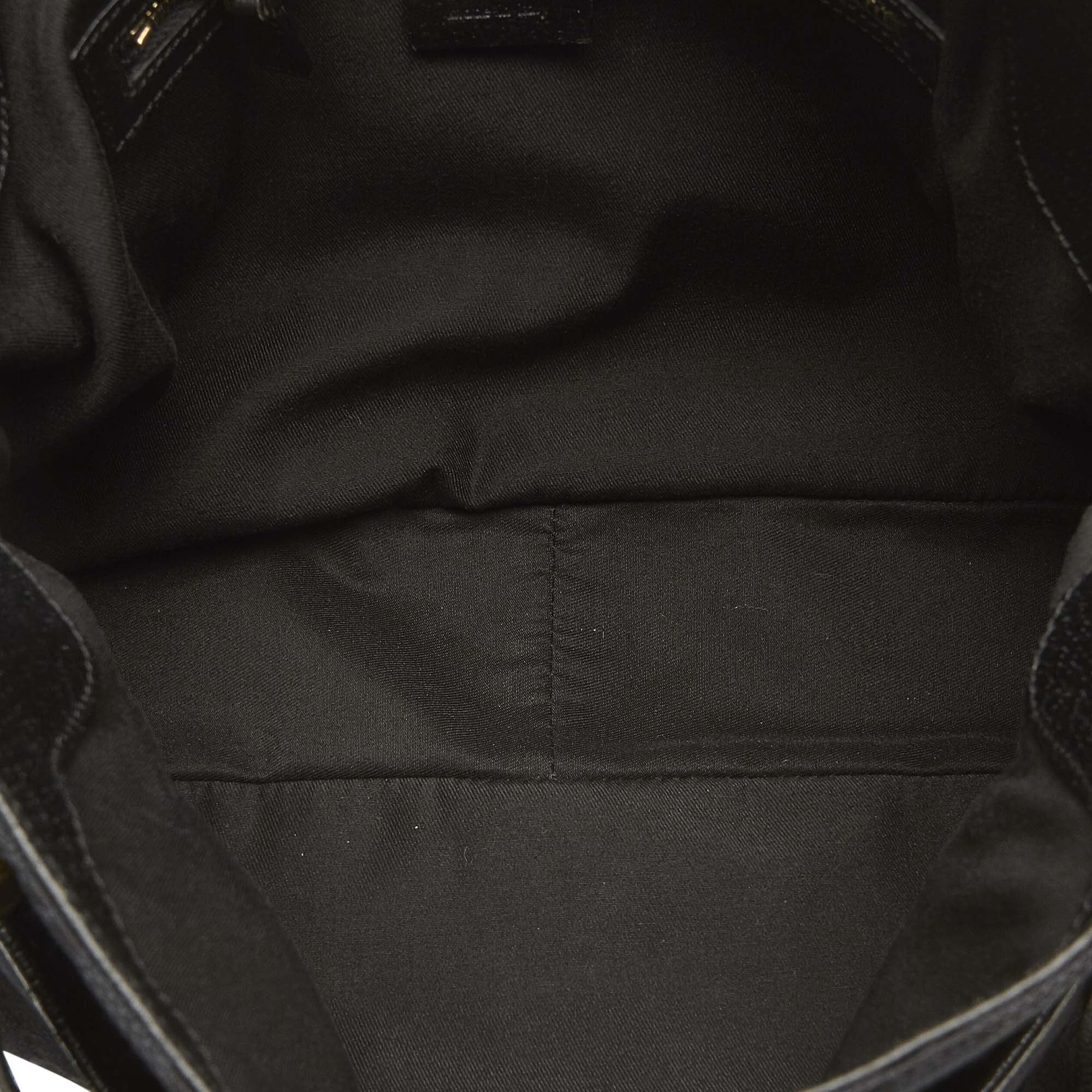 Pre-Owned Gucci GG Sizehoulder Bag Canvas Fabric Black Women (Good)