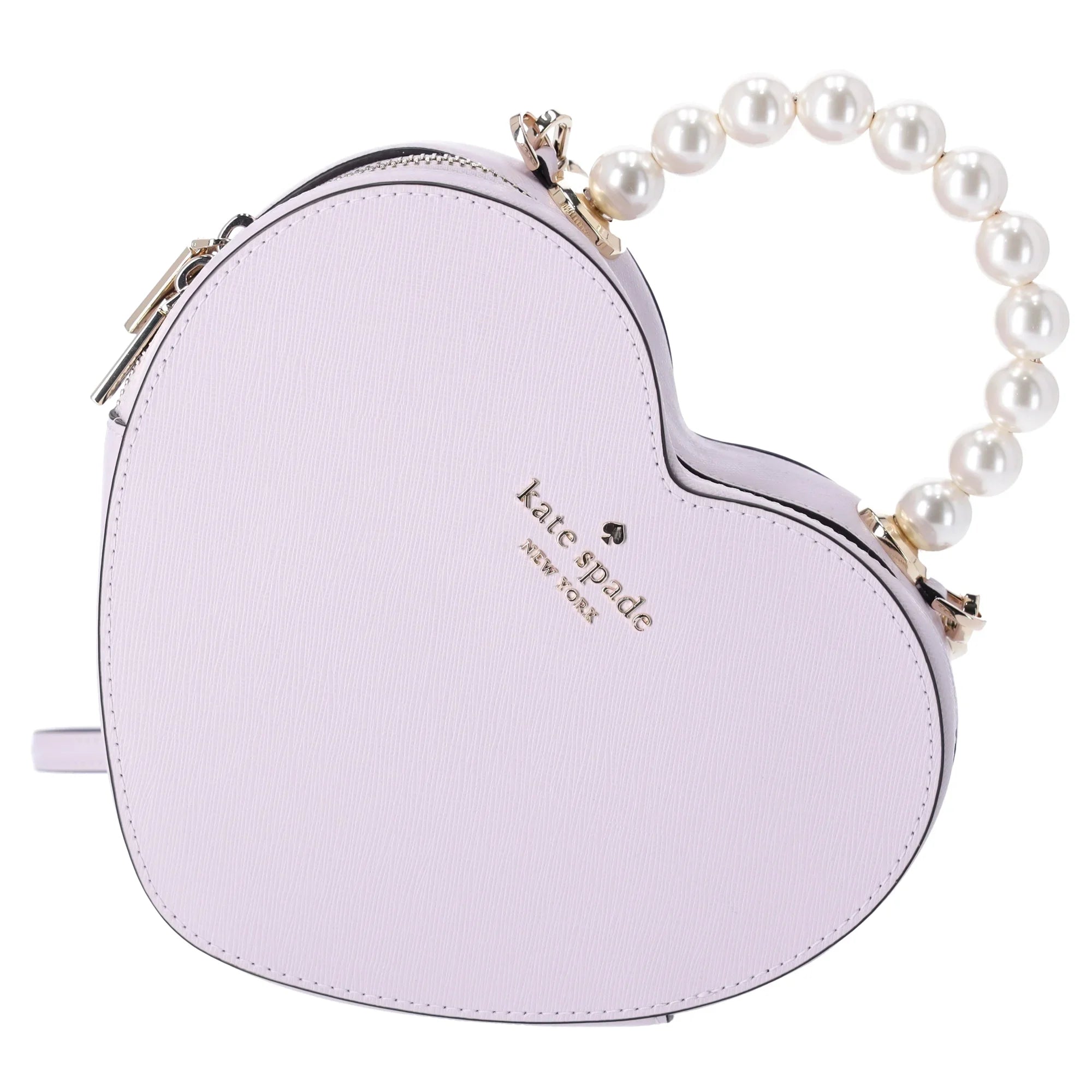 Kate Sizepade Love Sizehack Pearl Crossbody Purse Lilac Moonlight Leather Heart KF516
