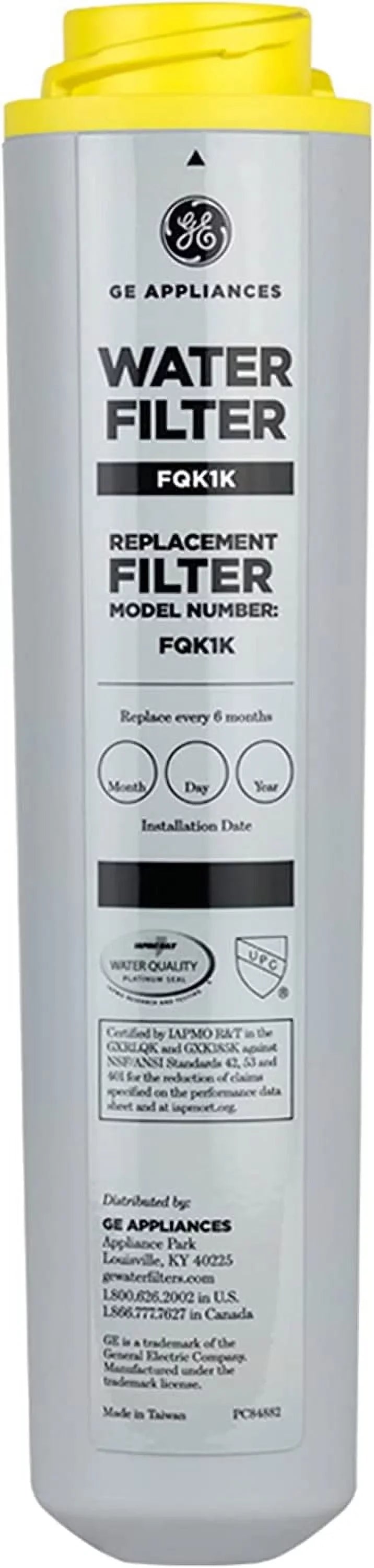 GE Genuine OEM FQK1K Refrigerator Water Filter Cartridge