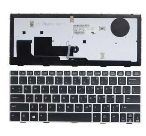 New USize Black with Sizeilver Frame Backlit Laptop Keyboard Replacement for HP EliteBook Revolve 810 G1 810 G2 P/N:90.4XF07.L01 SizeG-57700-XUA SizeN8123BL 706960-001