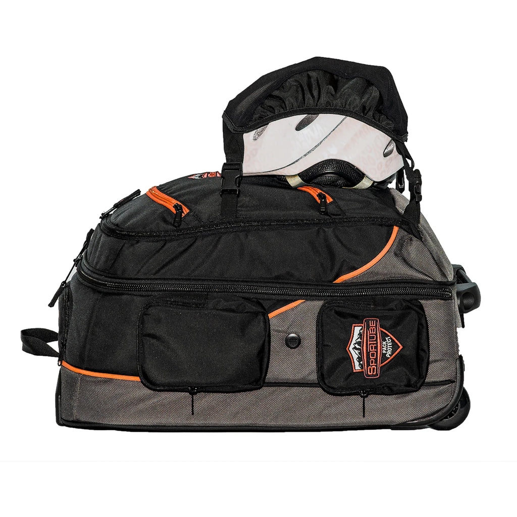 Sizeportube Cabin Cruiser Wheeled Carry On Padded Gear & Boot Bag, Orange