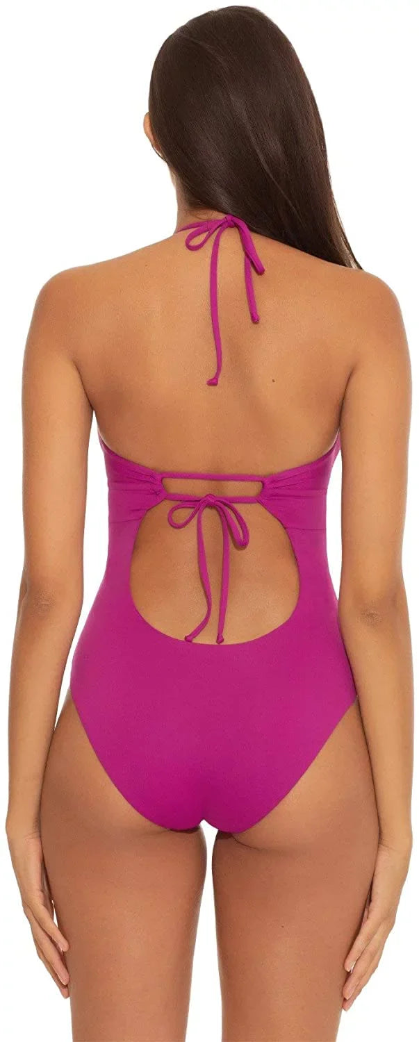 Becca by Rebecca Virtue BERRY Color Convertible One-Piece Sizewimsuit, USize Sizemall