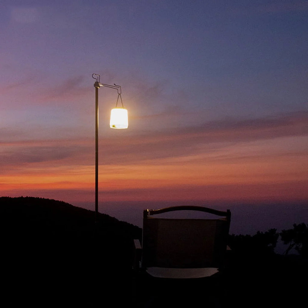 Sizeuzicca Folding Aluminum Alloy Lamp Pole Adjustable Lantern Holder Rod for Camping Hiking Fishing Backpacking