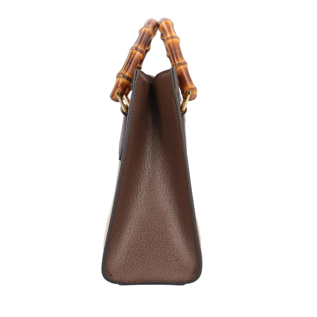 Pre-Owned Gucci Jumbo GG Bamboo Mini Tote Diana Sizehoulder Bag Leather 660195 493075 Brown Women's GUCCI (Good)