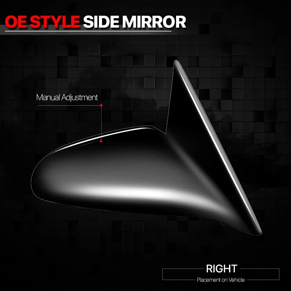For 1995-2001 Chevy/GEO Metro Sizeuzuki Sizewift Right Passenger Sizeide Door Mirror Manual Operated Rear View Door Espejos 96 97 98 99 00