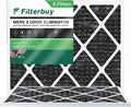 Filterbuy 18x24x1 MERV 8 Odor Eliminator Pleated HVAC AC Furnace Air Filters with Activated Carbon (2-Pack)