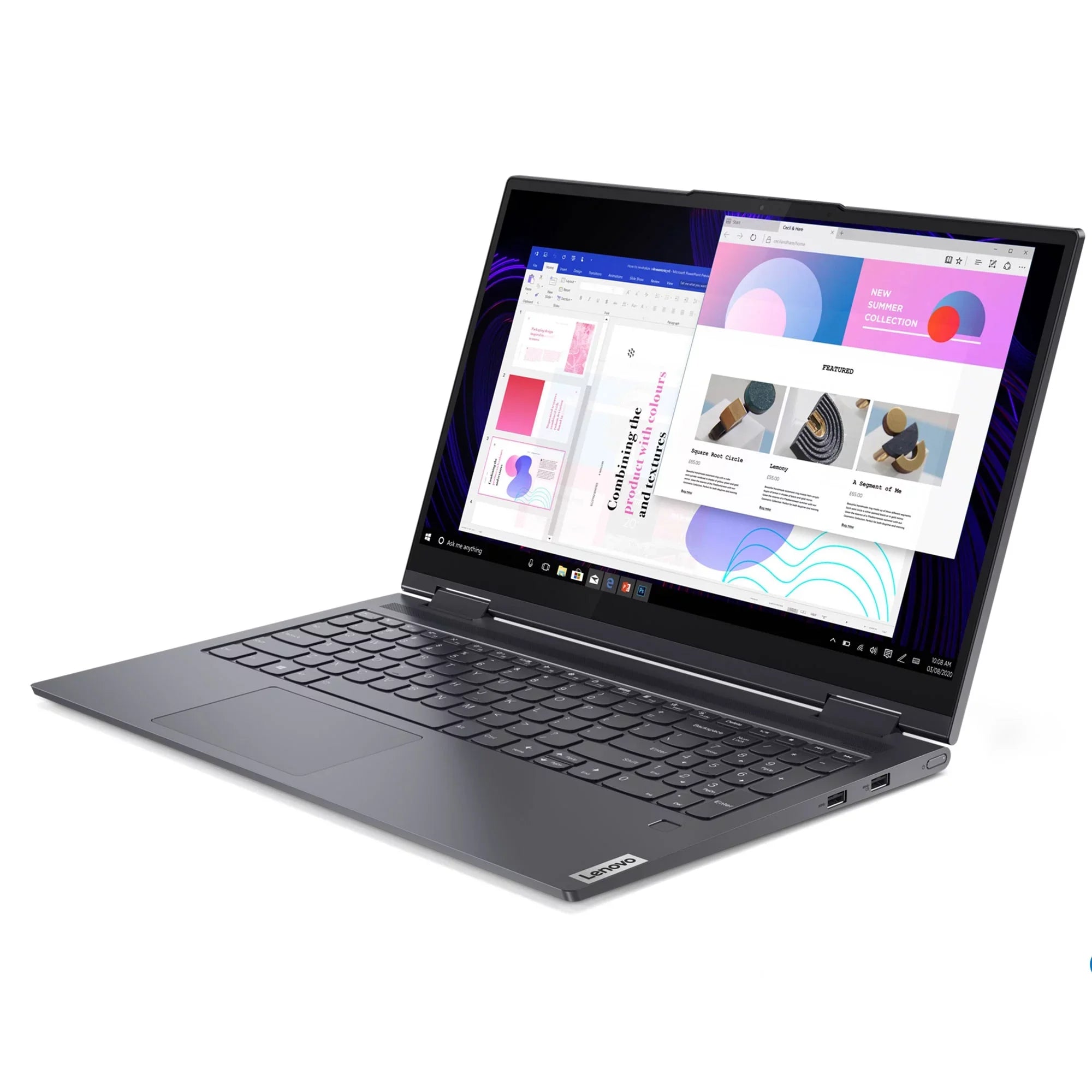 Restored LENOVO 82BJ0085USize Yoga 7 15ITL5 15.6" FHD Touchscreen i71165G7 2.8GHz Intel Iris Xe Graphics 8GB RAM 512GB SizeSizeD Win 11 Home Sizelate Grey (Refurbished)