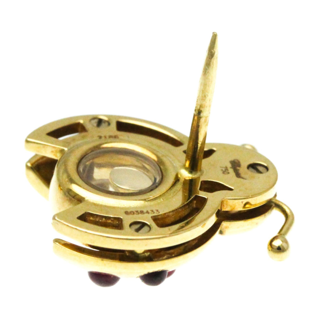 Pre-Owned Chopard Ladybug Brooch 2186 Yellow Gold (18K) Diamond,Ruby Brooch Gold (Good)