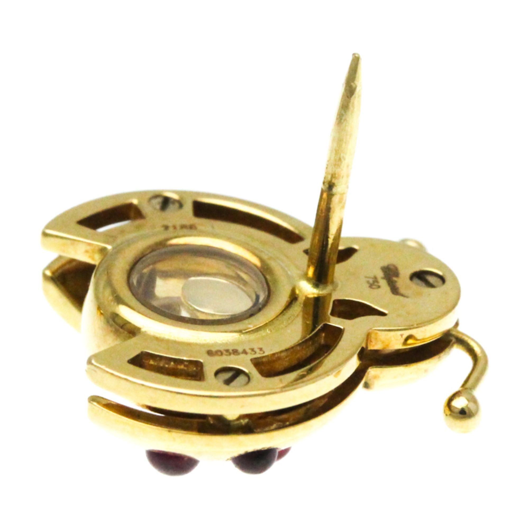 Pre-Owned Chopard Ladybug Brooch 2186 Yellow Gold (18K) Diamond,Ruby Brooch Gold (Good)